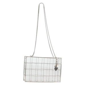 CHANEL Chain Tote Bag plastic Clear CC Auth 134859M